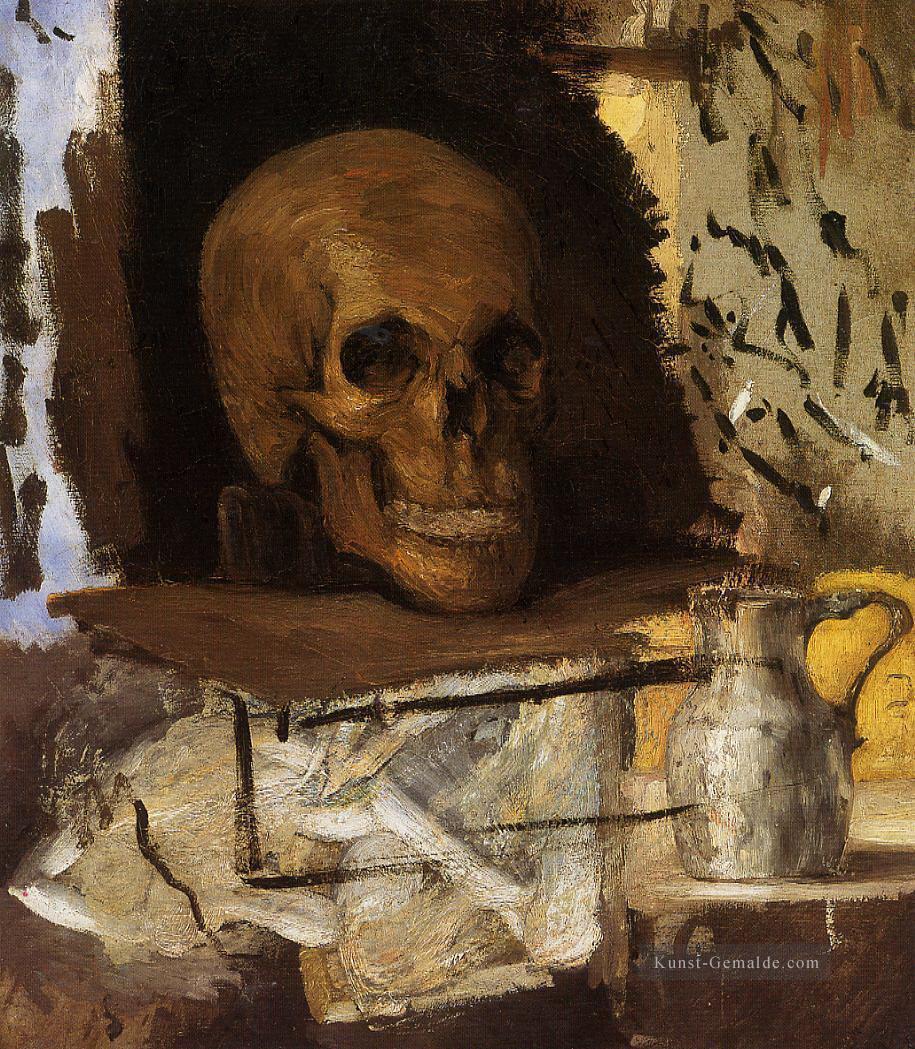 Stillleben Schädel und Waterjug Paul Cezanne Ölgemälde